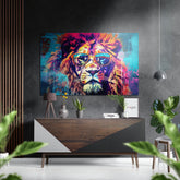 Cool Lion Brushed Aluminum Dibond Wall Art.
